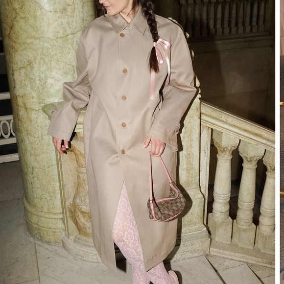 Djerf Avenue Classic Tan Trench Coat - Picture 2 of 6